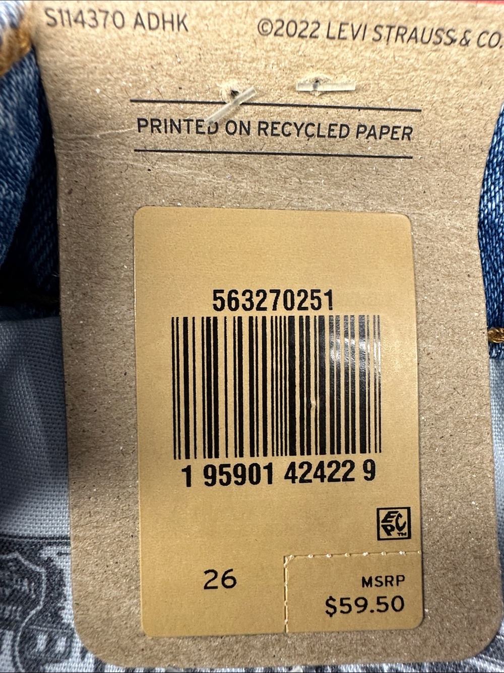 Levi's Light Blue Distressed Cutoff Jean Shorts - Picture 2 of 4